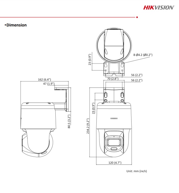 HIKVISION IP 4MP DS-2DE2C400SCG-E F0(2.8mm) - Image 6