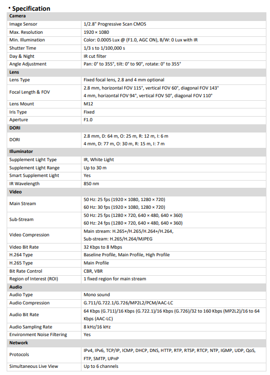 HIKVISION กล้องวงจรปิด IP 2MP DS-2CD1027G2H-LIUF 2.8/4mm - Image 3