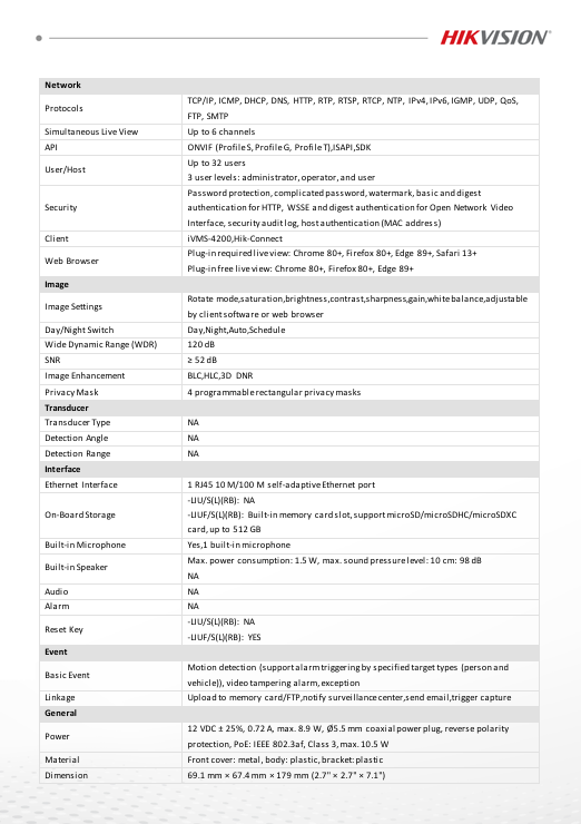 HIKVISION กล้องวงจรปิด Colorvu IP Camera 2MP รุ่น DS-2CD1027G3-LIU 2.8มม. หรือ 4มม. 1ตัว - Image 4