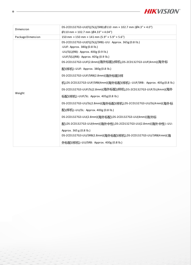 HIKVISION กล้องวงจรปิด COLORVU IP CAMERA 2MP รุ่น DS-2CD1327G3-LIU 2.8mm//4mm(1ตัว) - Image 4