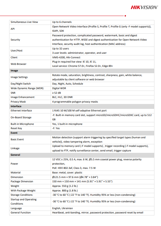 HIKVISION COLORVU IP 2MP กล้องวงจรปิด DS-2CD1127G2H-LIU 2.8mm(1ตัว) - Image 5