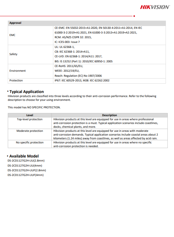 HIKVISION COLORVU IP 2MP กล้องวงจรปิด DS-2CD1127G2H-LIU 2.8mm(1ตัว) - Image 4