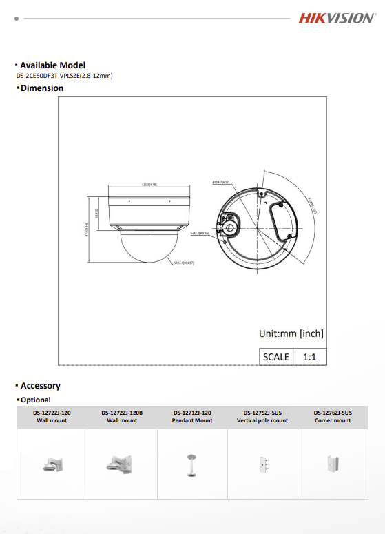HIKVISION COLORVU กล้องวงจรปิด 2MP รุ่น DS-2CE50DF3T-VPLSZE 2.8-12mm - Image 3