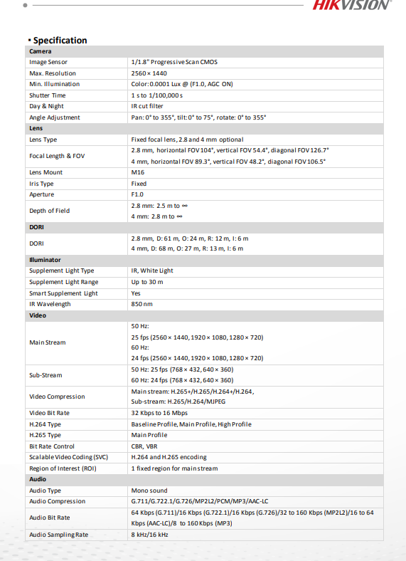 HIKVISION กล้องวงจรปิด IP COLORVU 4MP DS-2CD1147G3H-LIU 2.8/4mm(1) - Image 4