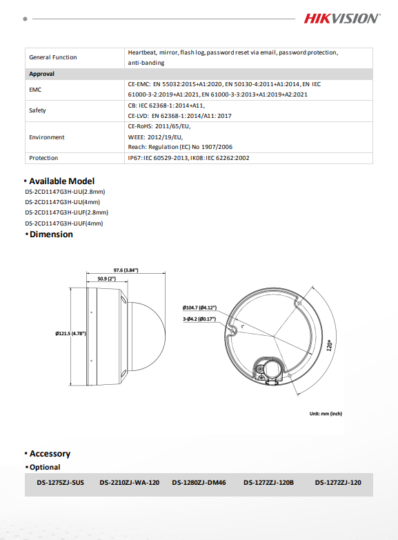 HIKVISION กล้องวงจรปิด IP COLORVU 4MP DS-2CD1147G3H-LIU 2.8/4mm(1) - Image 5
