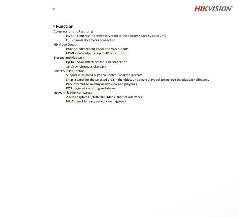 HIKVISION AcuSense NVR DS-9632NXI-I8/S เครื่องบันทึกภาพ - Image 3